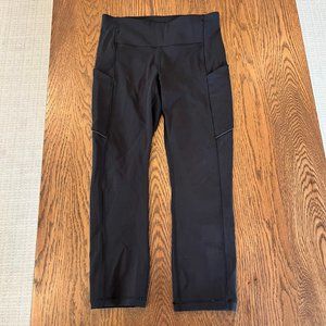 Lululemon Swift Speed High-Rise Crop 21" Leggings with Pockets Black size 4